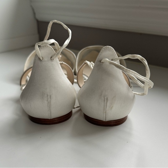 Bella Belle Alicia Ivory Lace Wedding Ballet Flats – Size 10 - Picture 6 of 9